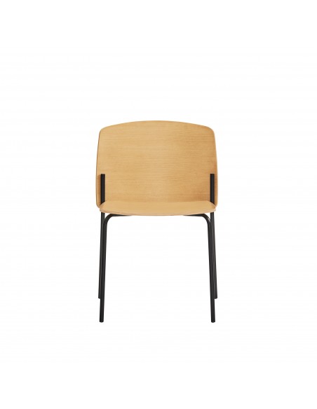 Teulat SAGO, Silla de Diseño en Roble y Metal Negro