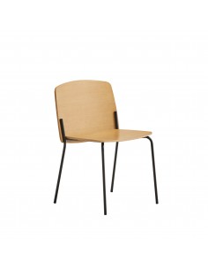Teulat SAGO, Silla de Diseño en Roble y Metal Negro