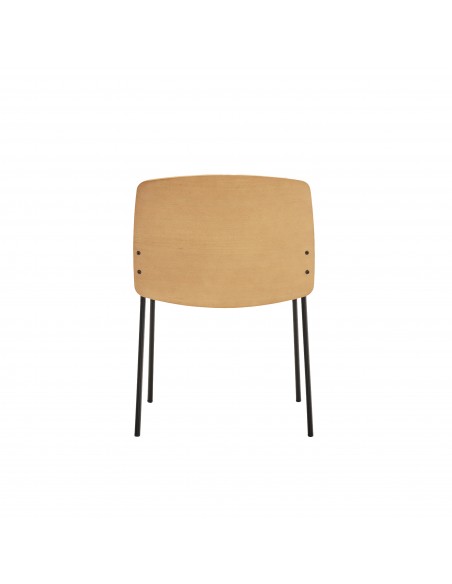 Teulat SAGO, Cadeira de Design em Carvalho e Metal Preto