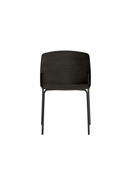 Teulat SAGO, Silla de Diseño en madera y Metal Negro