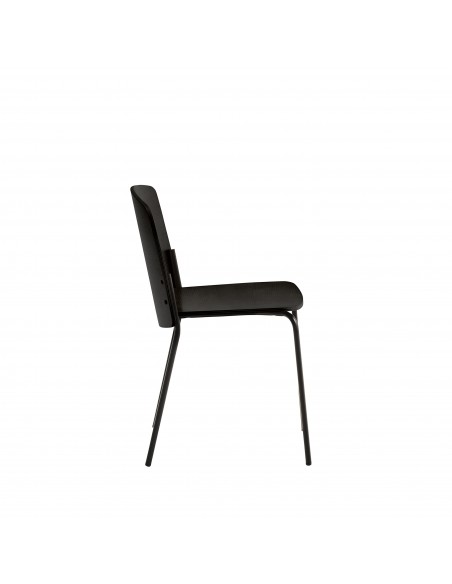 Teulat SAGO, Silla de Diseño en madera y Metal Negro