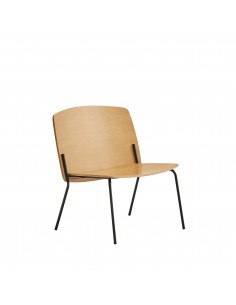 Teulat SAGO, butaca de Diseño en roble y metal negro