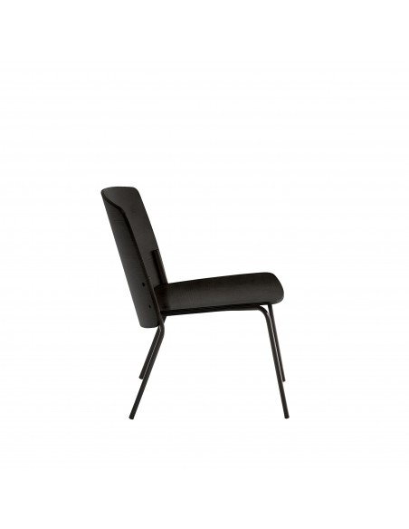 Teulat SAGO, butaca de Diseño en madera y metal negro