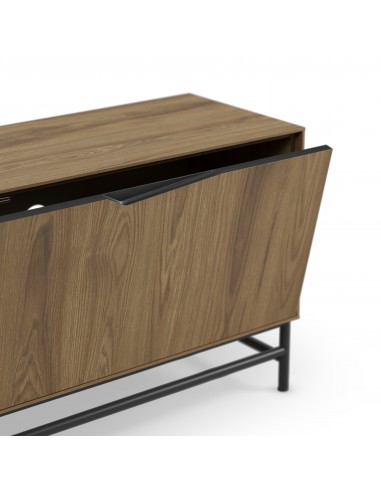 Móvel TV Aiden 150 cm 2 Portas Carvalho e Preto