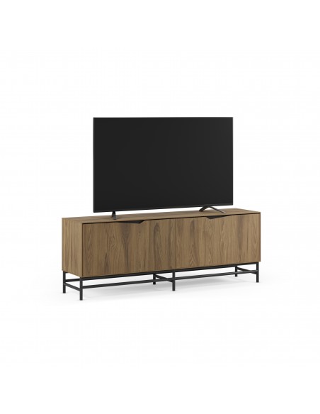 Mueble de TV Aiden de Diseño Moderno de 150 cm con 2 Puertas en Roble y Negro