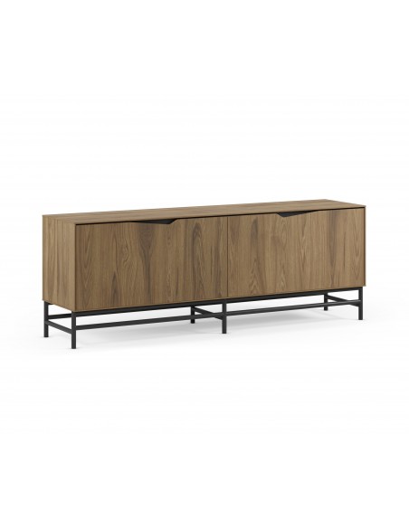 Mueble de TV Aiden de Diseño Moderno de 150 cm con 2 Puertas en Roble y Negro
