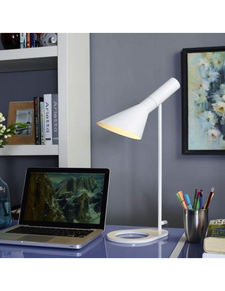 LAMPARA DE SOBREMESA JACOBSEN, BLANCO LAMPARA DE SOBREMESA JACOBSEN, BLANCO