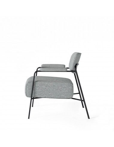 Poltrona BREDA de design em cinzento claro