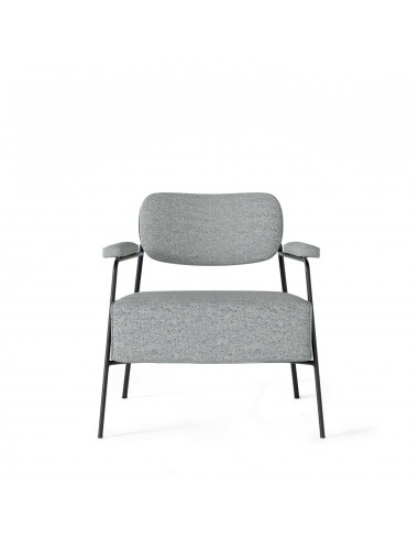 Poltrona BREDA de design em cinzento claro