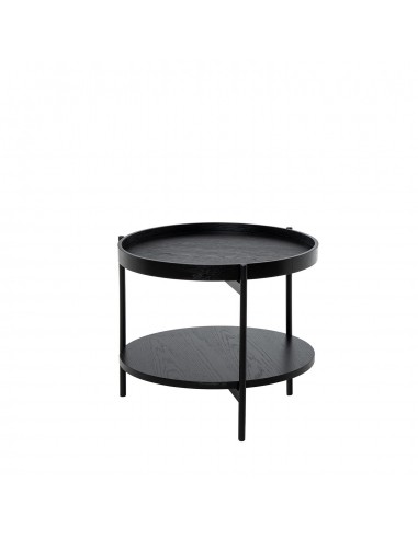 Mesa de centro redonda ADRIAN de diseño en negro