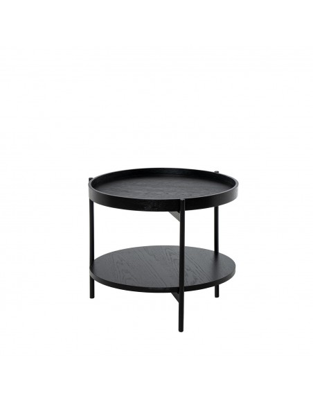 Mesa de centro redonda ADRIAN de diseño en negro