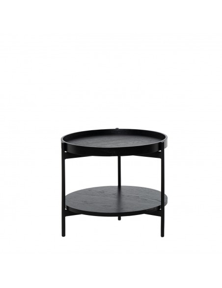 Mesa de centro redonda ADRIAN de diseño en negro