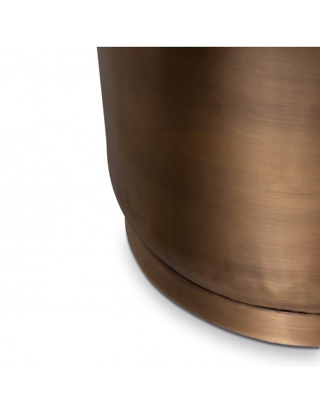 Mesa de centro DURAI de diseño con tapa redonda de aluminio