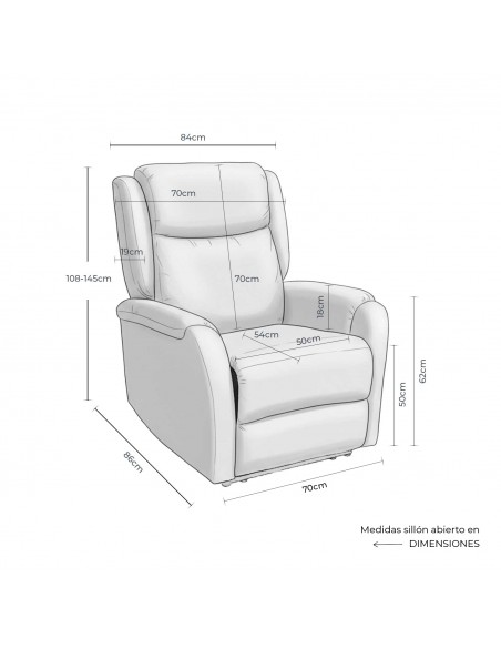 Sillón relax LIFT AKARI de diseño en beige