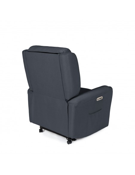 Sillón relax AKARI de diseño en gris oscuro