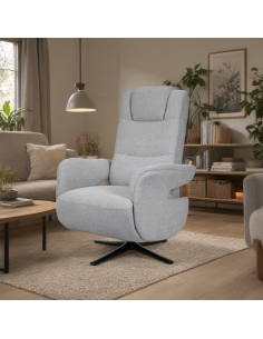 Sillón relax SATOMI de diseño en gris 2