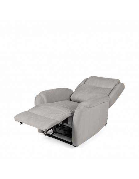 Poltrona relax LIFT AKARI de design em cinzento claro