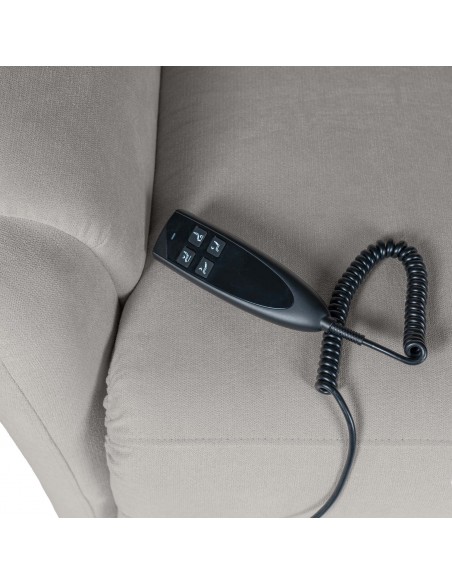 Poltrona relax LIFT AKARI de design em cinzento claro