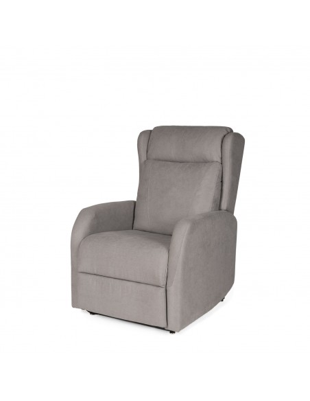 Poltrona relax LIFT SAORI de design em cor taupe
