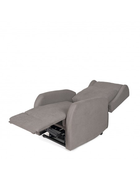 Poltrona relax LIFT SAORI de design em cor taupe