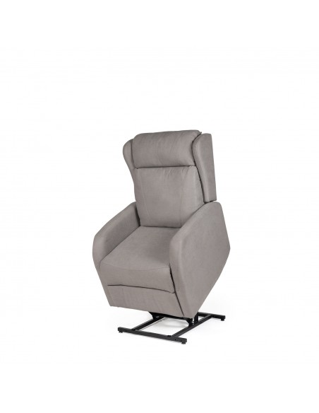 Poltrona relax LIFT SAORI de design em cor taupe