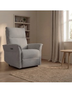 Sillón relax MISAKI de diseño en gris claro 2