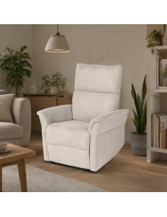 Sillón relax MISAKI de diseño en beige 2