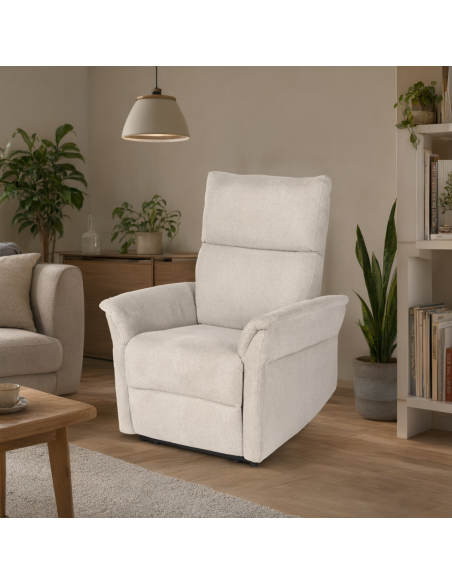 Sillón relax MISAKI de diseño en beige