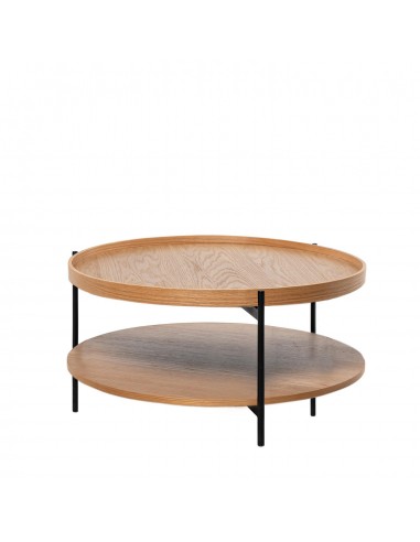 Mesa de centro DYLAN de diseño en roble y negro