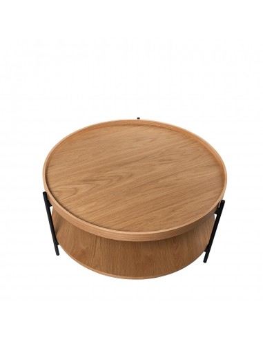 Mesa de centro DYLAN de diseño en roble y negro