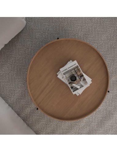 Mesa de centro DYLAN de design em carvalho e preto