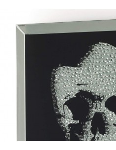 ESPEJO CALAVERA 100x100, cristal faceteado 2