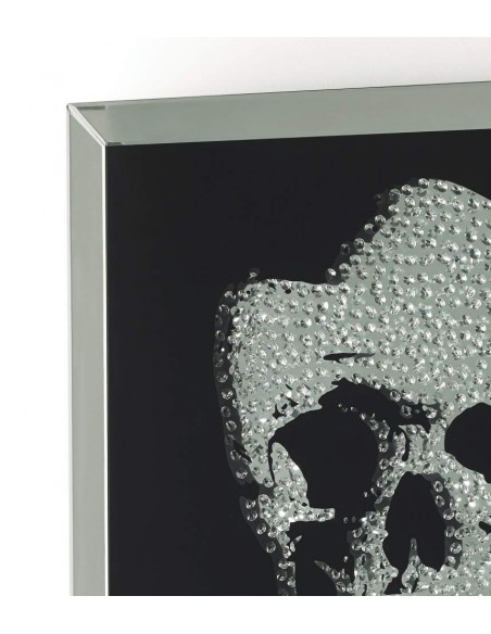 ESPEJO CALAVERA 100x100, cristal faceteado