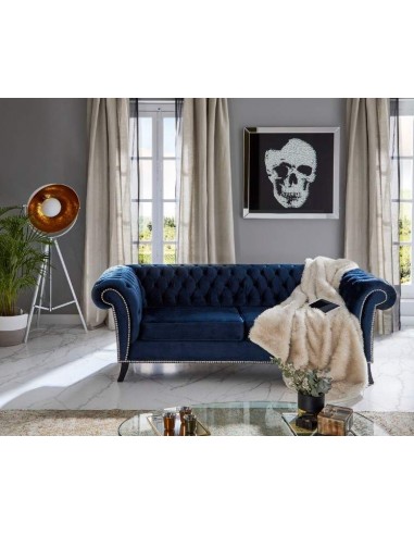 ESPEJO CALAVERA 100x100, cristal faceteado