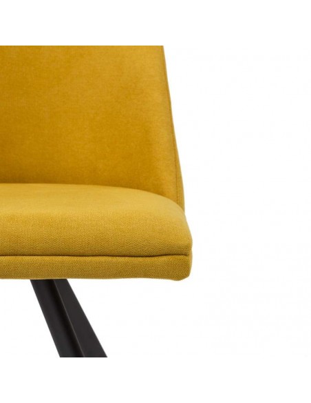 SILLA GIRATORIA RAVEN DE DISEÑO, TELA, METAL NEGRO