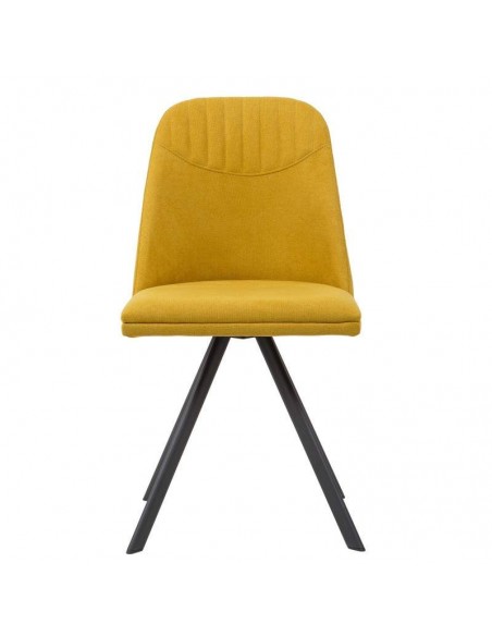 SILLA GIRATORIA RAVEN DE DISEÑO, TELA, METAL NEGRO