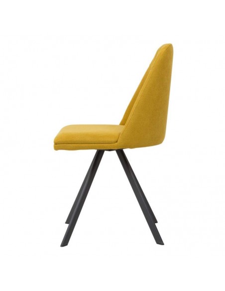 SILLA GIRATORIA RAVEN DE DISEÑO, TELA, METAL NEGRO