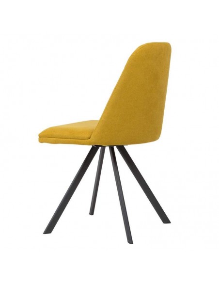 SILLA GIRATORIA RAVEN DE DISEÑO, TELA, METAL NEGRO