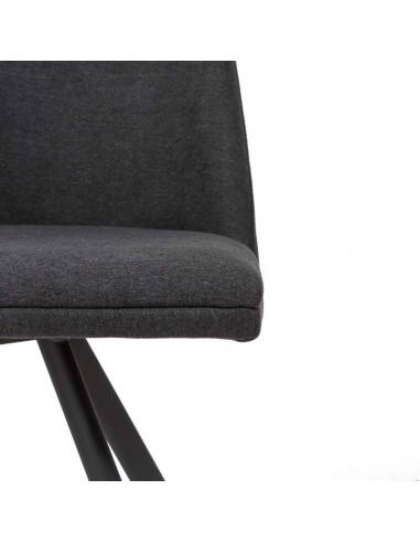 SILLA GIRATORIA RAVEN DE DISEÑO, TELA, METAL NEGRO