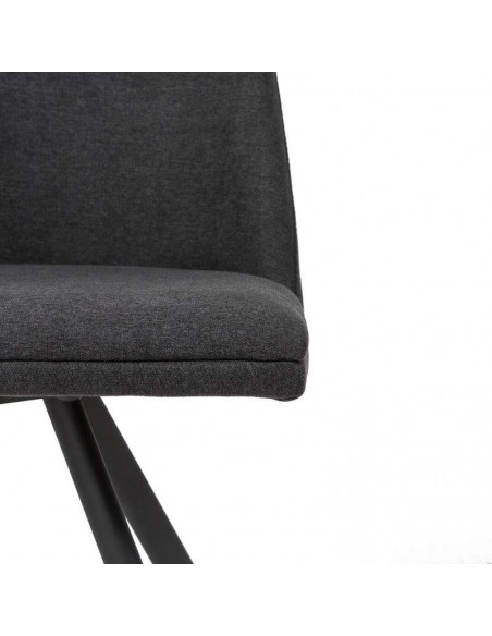 SILLA GIRATORIA RAVEN DE DISEÑO, TELA, METAL NEGRO