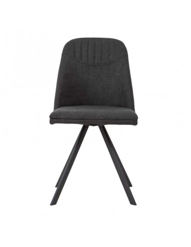 SILLA GIRATORIA RAVEN DE DISEÑO, TELA, METAL NEGRO