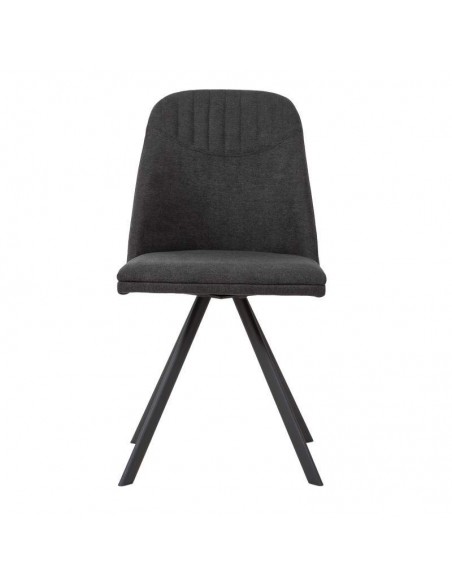 SILLA GIRATORIA RAVEN DE DISEÑO, TELA, METAL NEGRO