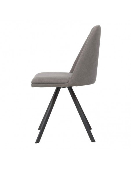 SILLA GIRATORIA RAVEN DE DISEÑO, TELA, METAL NEGRO