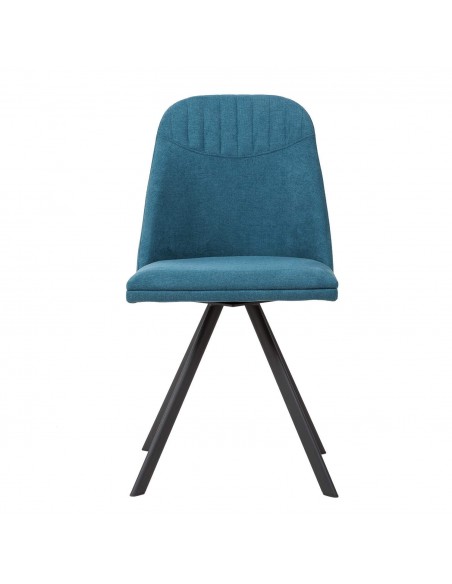 SILLA GIRATORIA RAVEN DE DISEÑO, TELA, METAL NEGRO