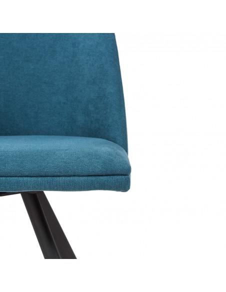 SILLA GIRATORIA RAVEN DE DISEÑO, TELA, METAL NEGRO