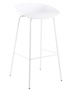 Tamborete minimalista Fear 72, plástico, metal