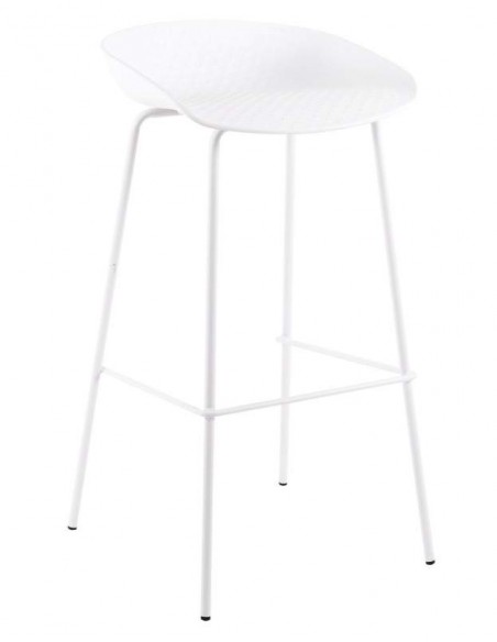 Tamborete minimalista Fear 72, plástico, metal