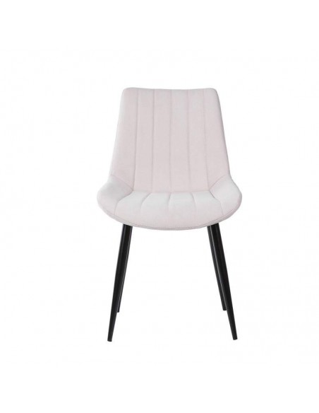 Silla tapizada Janis, tela, metal negro Silla tapizada Janis, tela, metal negro