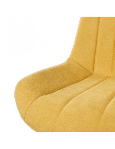 Cadeira estofada Janis, tecido, metal, preto