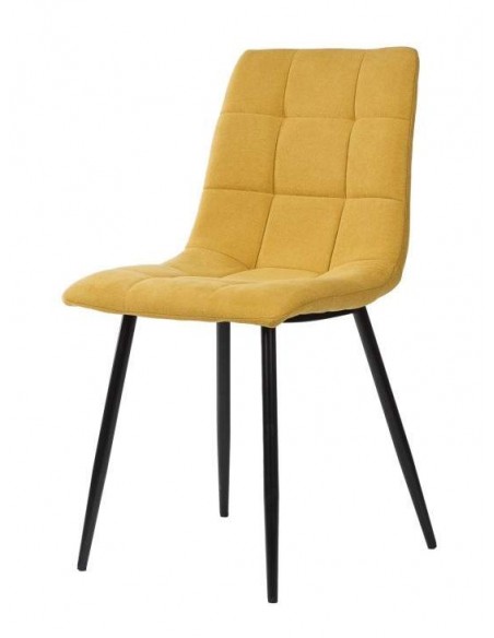 Silla tapizada Walk, tela, metal negro